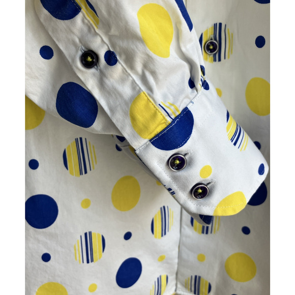 Axxess Mens 3XL Collared Long Sleeve Contemporary Geometric Modern Luxury Shirt - Picture 6 of 16